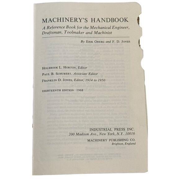 Machinery's Handbook 18th Edition Industrial Press 1968 Mechanical Engineer READ - Picture 8 of 10